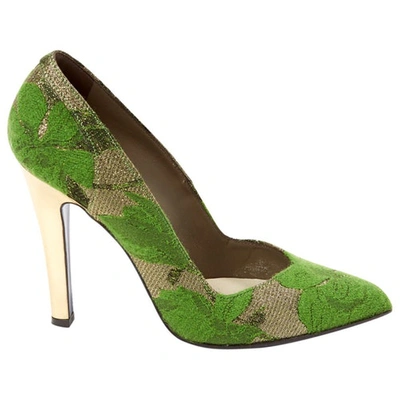 Pre-owned Mauro Grifoni Cloth Heels In Green
