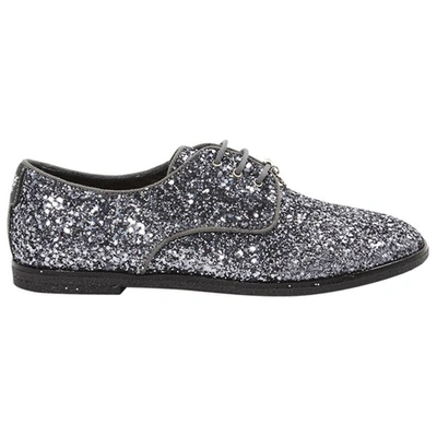 Pre-owned Blumarine Leather Flat In Silver