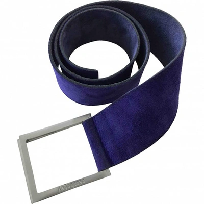 Pre-owned Saint Laurent Belt In Purple