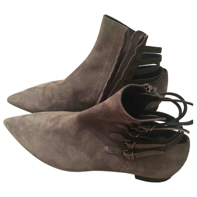 Pre-owned Dorothee Schumacher Ankle Boots In Grey