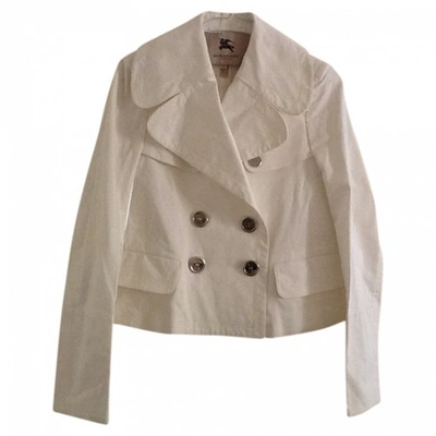 Pre-owned Burberry Jacket In White