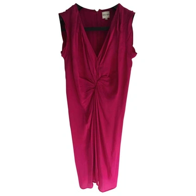 Pre-owned Reiss Silk Mid-length Dress In Pink