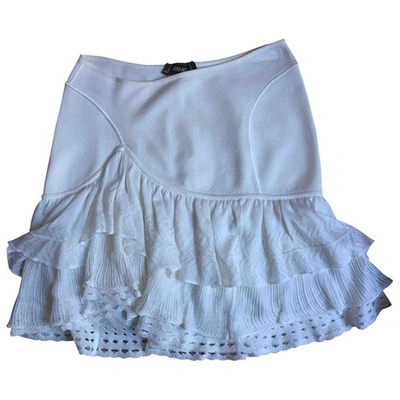 Pre-owned Versace Mid-length Skirt In White