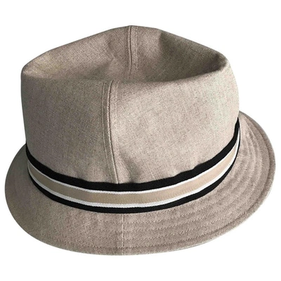 Pre-owned Barbisio Cloth Hat In Beige