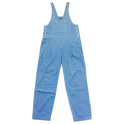 Pre-owned Balmain Jumpsuit In Blue