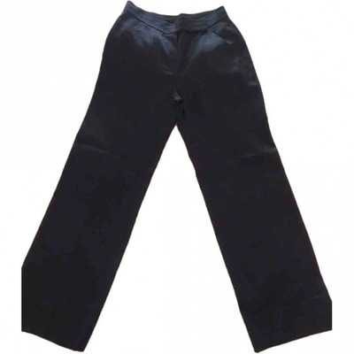 Pre-owned Alessandro Dell'acqua Wool Trousers In Black