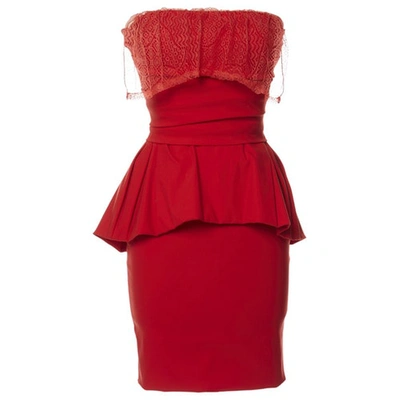 Pre-owned Preen Mid-length Dress In Red