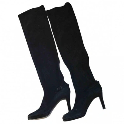 Pre-owned Sonia Rykiel Leather Boots In Black
