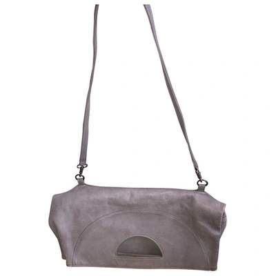 Pre-owned Comptoir Des Cotonniers Leather Handbag In Grey
