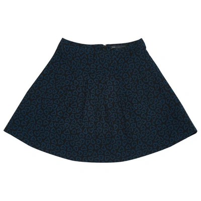 Pre-owned Marc By Marc Jacobs Wool Mini Skirt In Blue