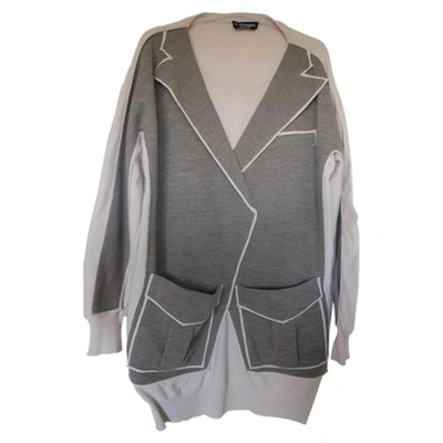 Pre-owned Sonia Rykiel Long Wool And Cashmere Cardigan In Beige