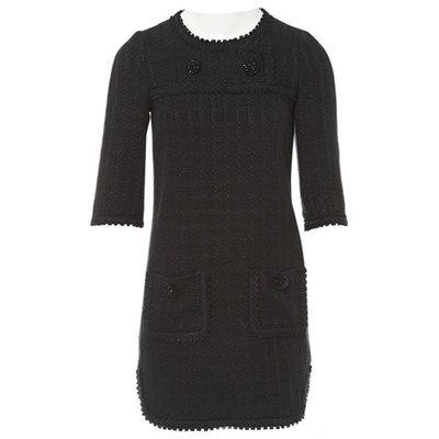 Pre-owned Andrew Gn Wool Mid-length Dress In Black