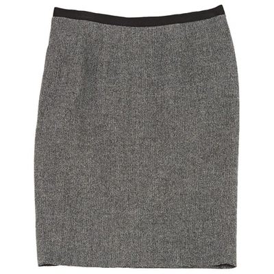 Pre-owned Lanvin Wool Mid-length Skirt In Grey