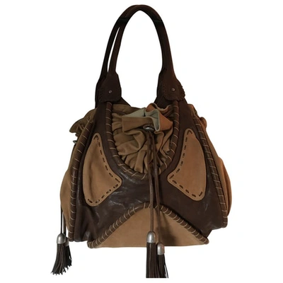 Pre-owned Zac Posen Leather Handbag In Brown