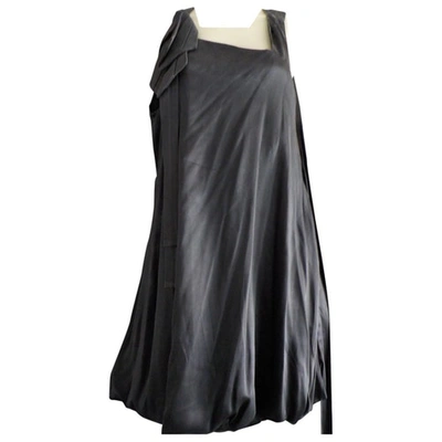 Pre-owned Neil Barrett Silk Mini Dress In Black