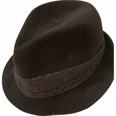Pre-owned Eugenia Kim Cashmere Hat In Brown