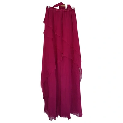 Pre-owned By Malene Birger Silk Maxi Dress In Pink