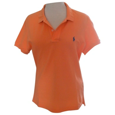 Pre-owned Polo Ralph Lauren Orange Cotton Top