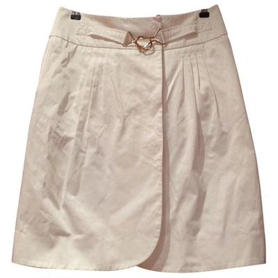 Pre-owned Carolina Herrera Mid-length Skirt In White