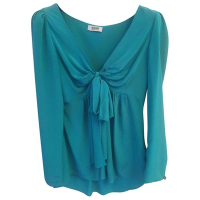 Pre-owned Moschino Cheap And Chic Silk Blouse In Turquoise