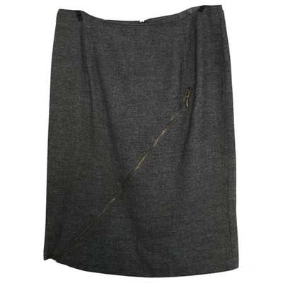 Pre-owned Mcq By Alexander Mcqueen Wool Mid-length Skirt In Grey