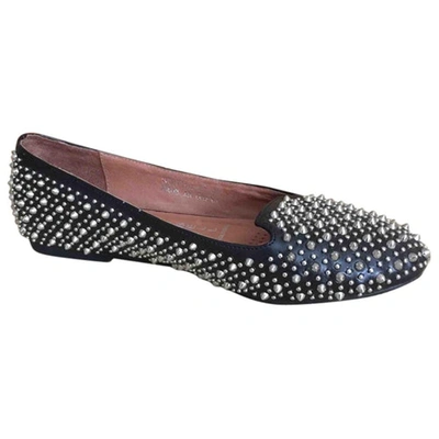 Pre-owned Jeffrey Campbell Leather Ballet Flats In Black