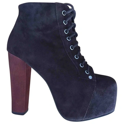 Pre-owned Jeffrey Campbell Lace Up Boots In Brown
