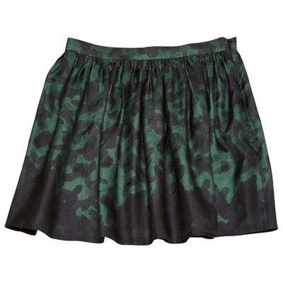 Pre-owned Opening Ceremony Silk Mini Skirt In Green