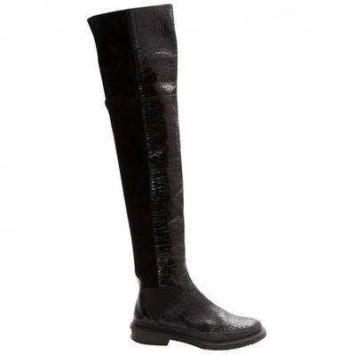 Pre-owned Aperlai Black Leather Boots