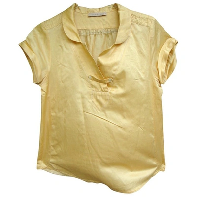 Pre-owned Sandro Silk Blouse In Yellow