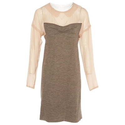 Pre-owned Sonia Rykiel Wool Mid-length Dress In Brown