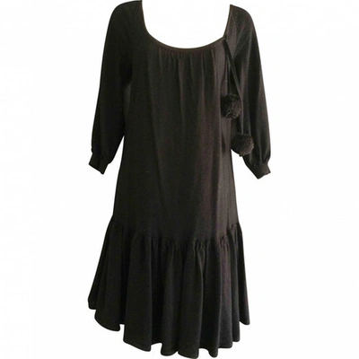 Pre-owned Paul & Joe Wool Mini Dress In Black