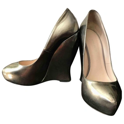 Pre-owned Nina Ricci Patent Leather Heels In Silver