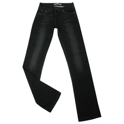 Pre-owned Tommy Hilfiger Anthracite Cotton - Elasthane Jeans