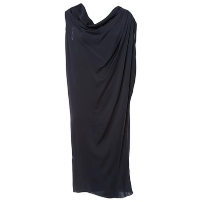 Pre-owned Amanda Wakeley Silk Mini Dress In Navy