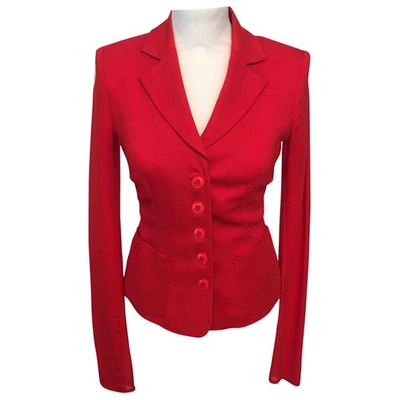 Pre-owned Pinko Red Viscose Jacket