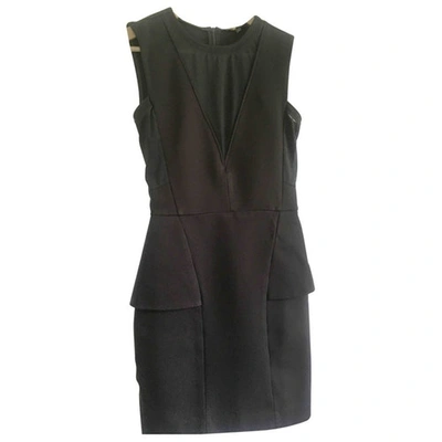 Pre-owned Maje Mini Dress In Black