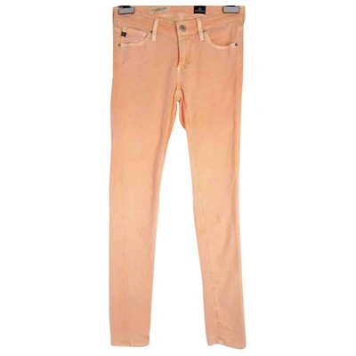 Pre-owned Ag Slim Jeans In Orange