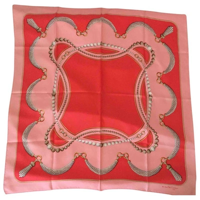 Pre-owned Cartier Silk Neckerchief In Pink