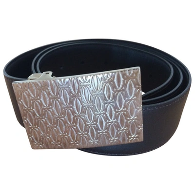 Pre-owned Cartier Leather Belt In Black