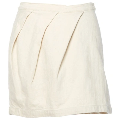 Pre-owned Dagmar Mini Skirt In Ecru