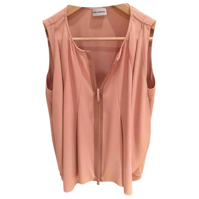Pre-owned Philosophy Di Lorenzo Serafini Pink Synthetic Top