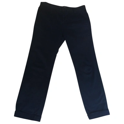 Pre-owned Current Elliott Straight Pants In Blue