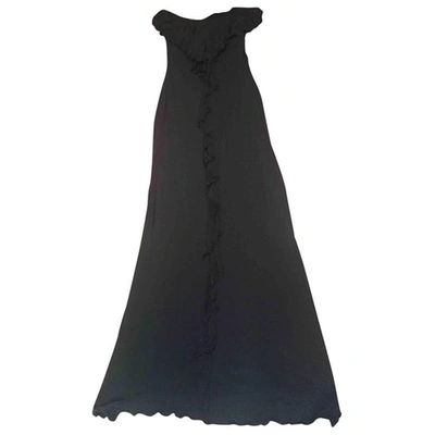 Pre-owned Patrizia Pepe Maxi Dress In Black