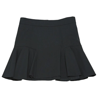 Pre-owned P.a.r.o.s.h Wool Mini Skirt In Black