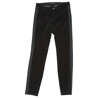 Pre-owned J Brand Velvet Straight Pants In Black