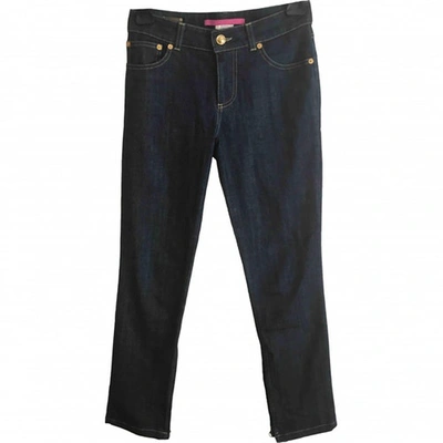 Pre-owned Emanuel Ungaro Straight Jeans In Navy