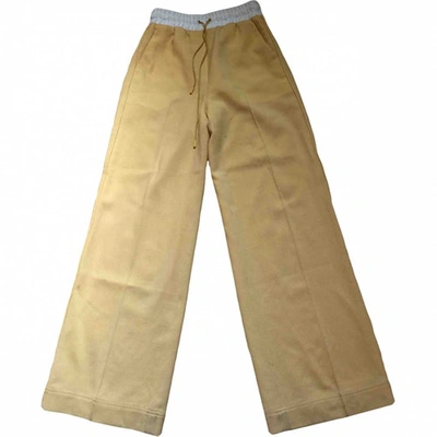 Pre-owned 3.1 Phillip Lim / フィリップ リム Wool Trousers In Yellow
