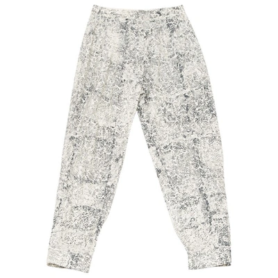 Pre-owned Giambattista Valli Carot Pants In Ecru