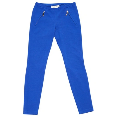 Pre-owned Emilio Pucci Blue Viscose Trousers